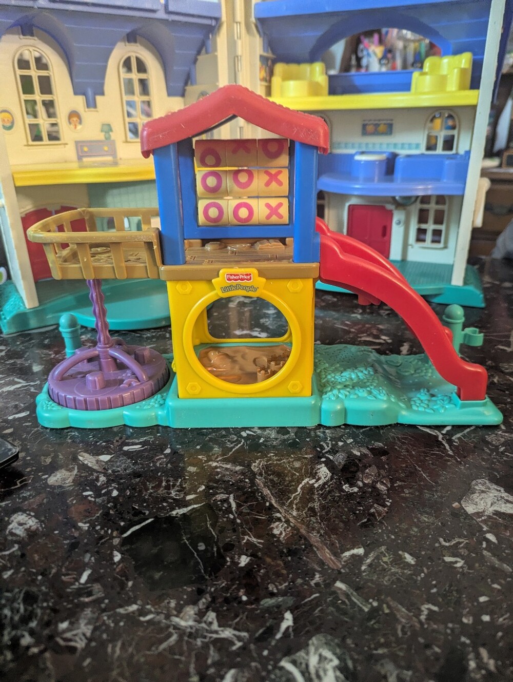 Fisher-Price Little Playset with Red Slide and Yellow Panel
